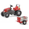Rolly Toys Traktor Junior RT Czerwony z Przyczepą