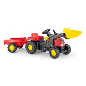 Rolly Toys Traktor Kid czerwo Przyczepa Łyżka 2-5l