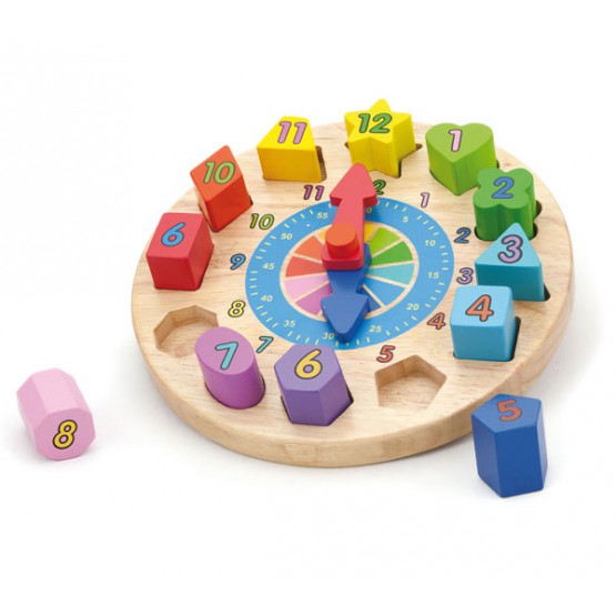 VIGA Edukacyjny Zegar - Sorter Kształtów