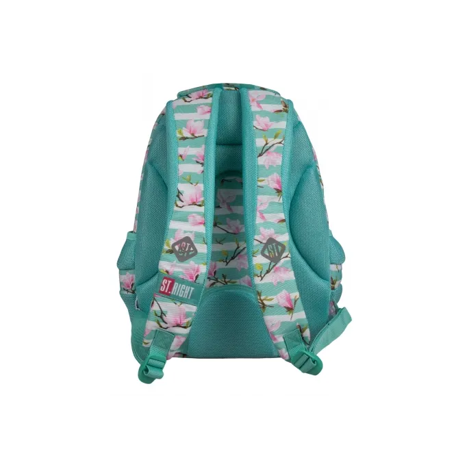 Plecak młodzieżowy z atrakcyjnym wzorem magnolii