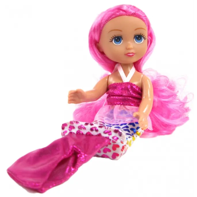Laleczka w pięknej sukience z długimi włosami do stylizacji.