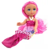 Laleczka w pięknej sukience z długimi włosami do stylizacji.