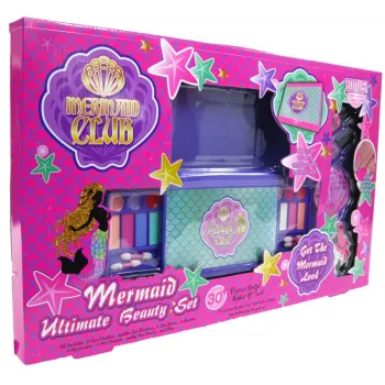 DUŻA KASETKA Z AKCESORIAMI MAKIJAŻU CIENIE LAKIERCZ