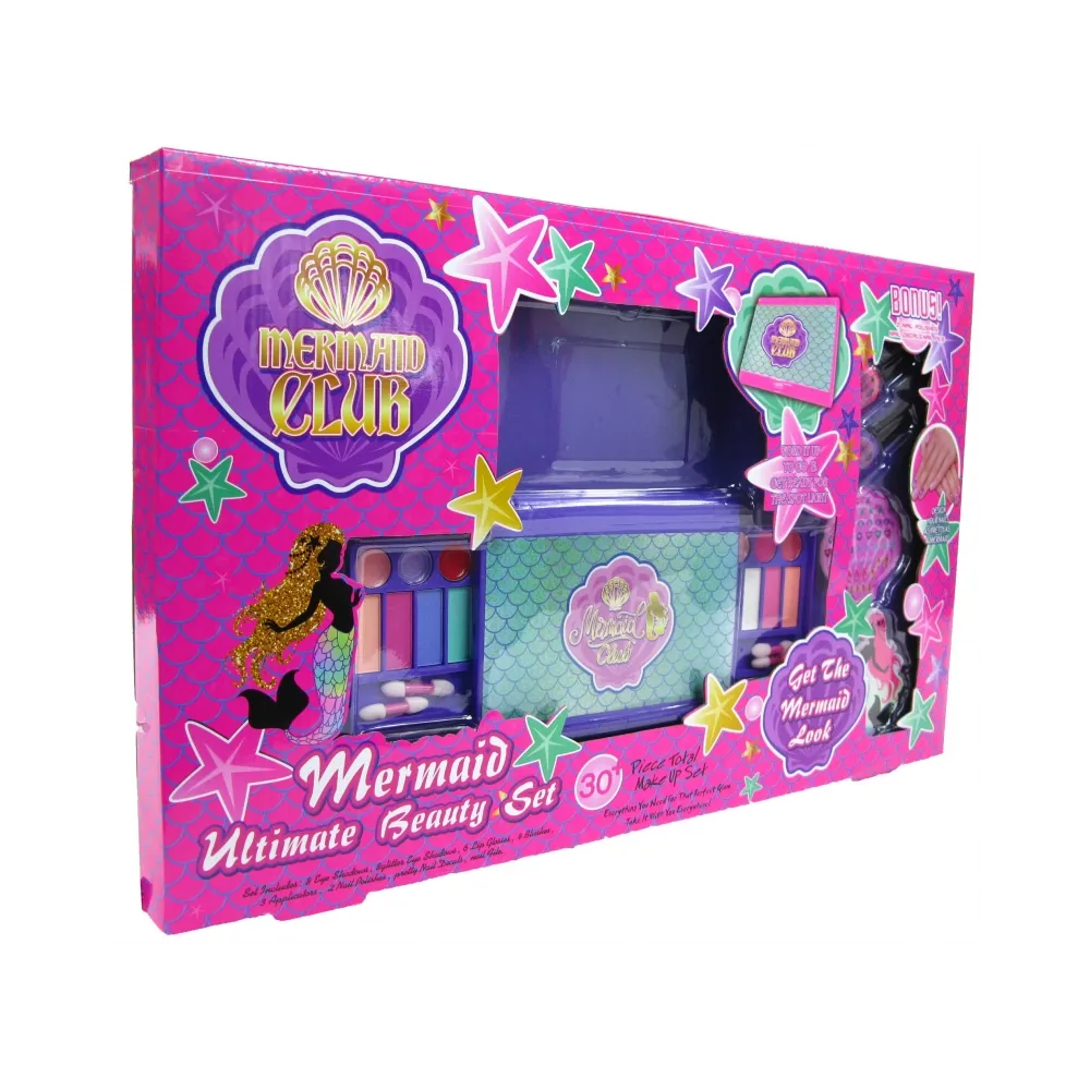 DUŻA KASETKA Z AKCESORIAMI MAKIJAŻU CIENIE LAKIERCZ