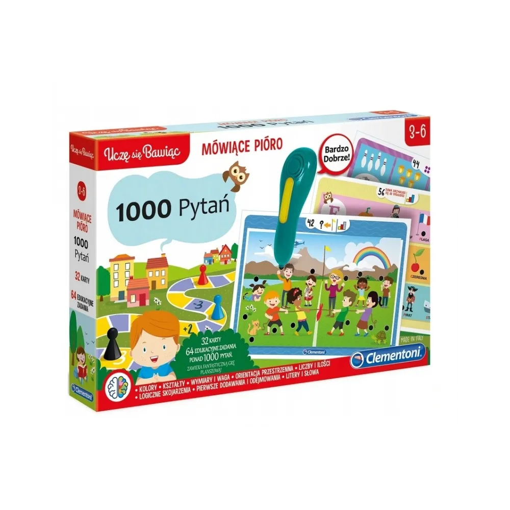 MÓWIĄCE PIÓRO LICZBY 1000 PYTAŃ 64 ZADAŃ CLEMENTONI G3