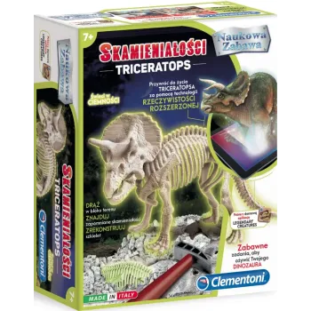 SKAMIENIAŁOŚCI TRICERATOPS NAUKOWA ZABAWA G2