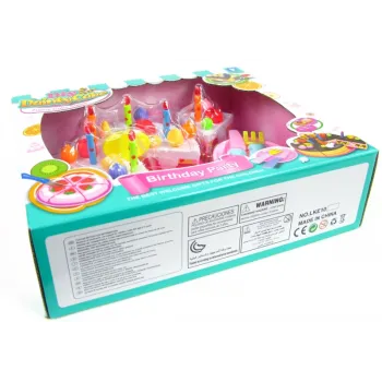 TORT URODZINOWY DO KROJENIA NACZYNIA SZTUĆCE BIAŁY