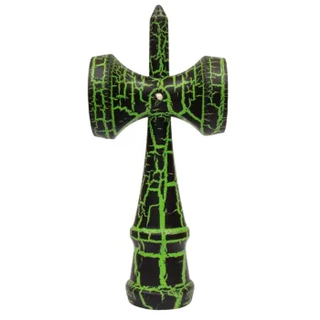 KENDAMA DREWNIANA JAPOŃSKA GRA ZRĘCZNOŚCIOWA CZARNO ZIELONA