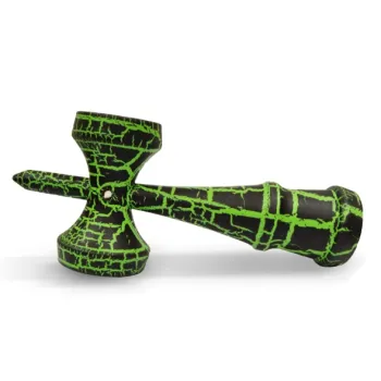 KENDAMA DREWNIANA JAPOŃSKA GRA ZRĘCZNOŚCIOWA CZARNO ZIELONA