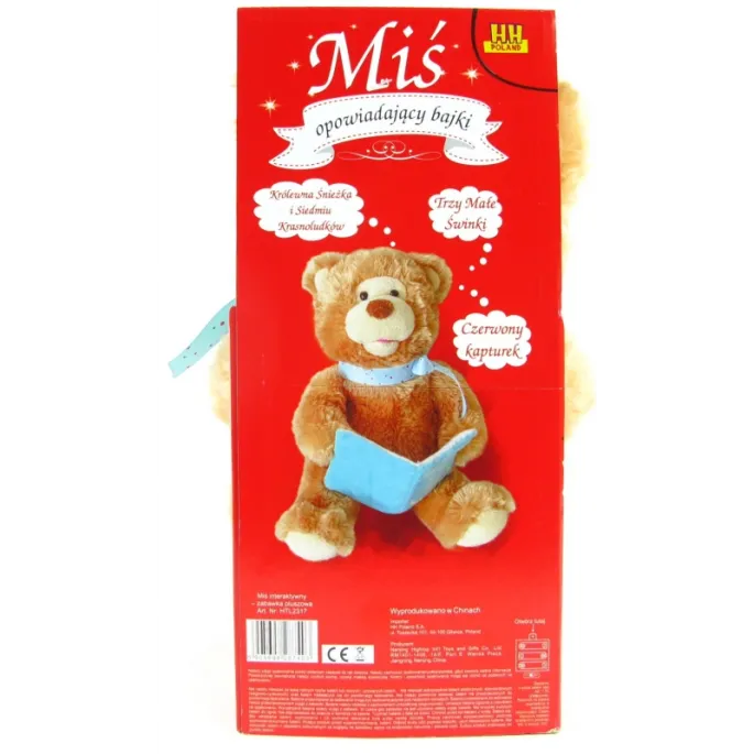 Miś w milutkim pluszu z funkcją opowiadania