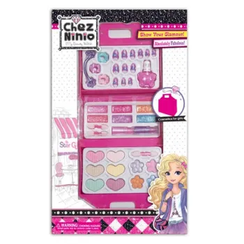 SKŁADANA WALIZECZKA DO MAKIJAŻU CIENIE BŁYSZCZYKI TIPSY