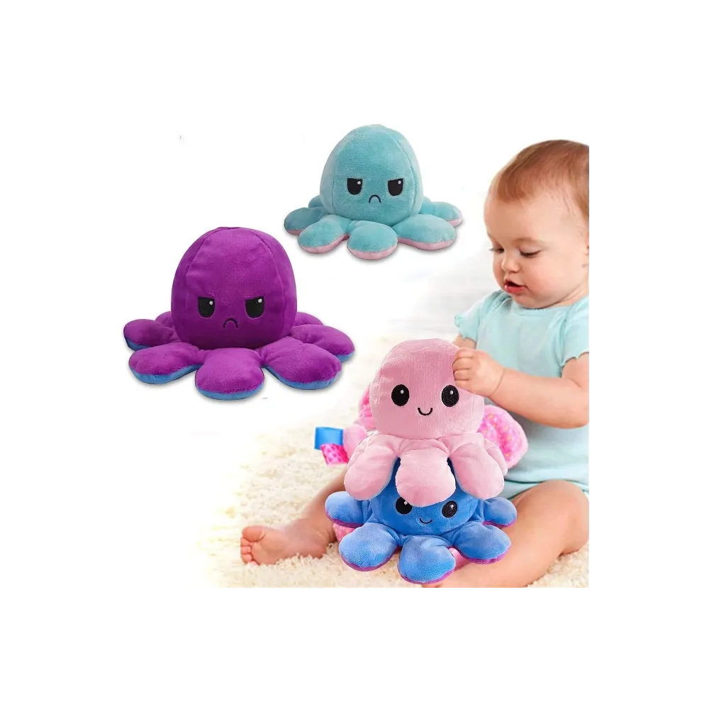 OŚMIORNICZKA MASKOTKA DWUSTRONNA NIEBIESKO-RÓŻOWACZ