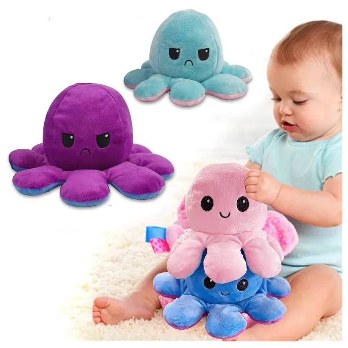 Uśmiechnięta i smutna buźka ośmiorniczki