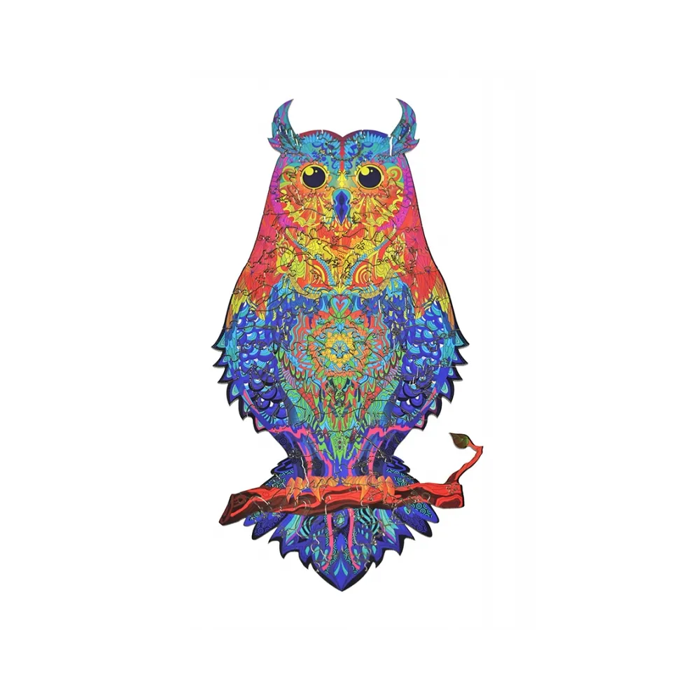 EKOLOGICZNE DREWNIANE PUZZLE MAGICZNA SOWA 148 zabaweczka