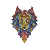 EKOLOGICZNE DREWNIANE PUZZLE TAJEMNICZY WILK 140 zabaweczka