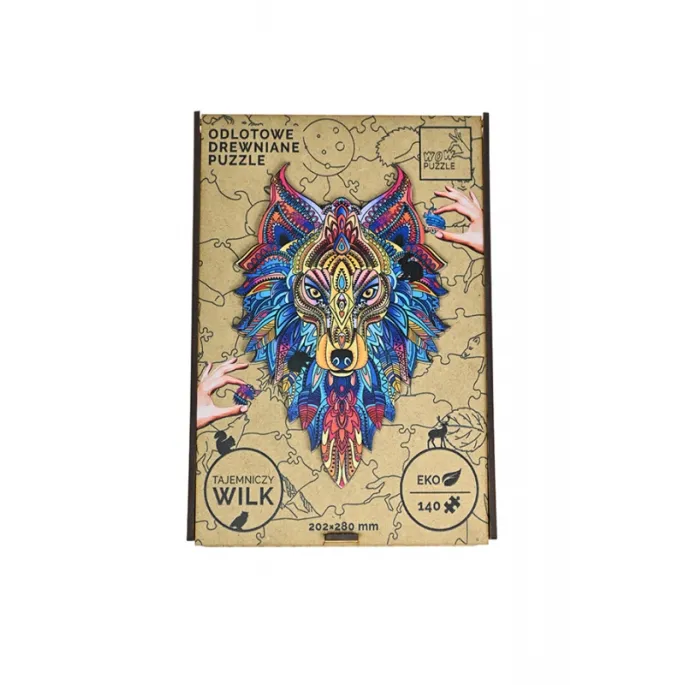 Puzzle o kształcie wilka dla dzieci