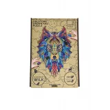 EKOLOGICZNE DREWNIANE PUZZLE TAJEMNICZY WILK 140 zabaweczka