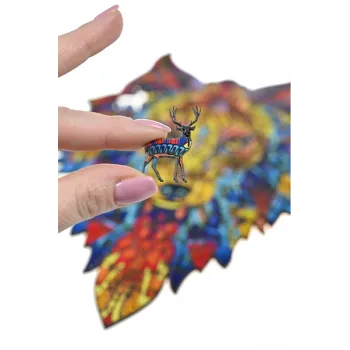 EKOLOGICZNE DREWNIANE PUZZLE TAJEMNICZY WILK 140 zabaweczka