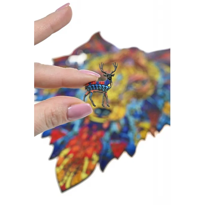 Puzzle z 140 elementami w drewnianym pudełku