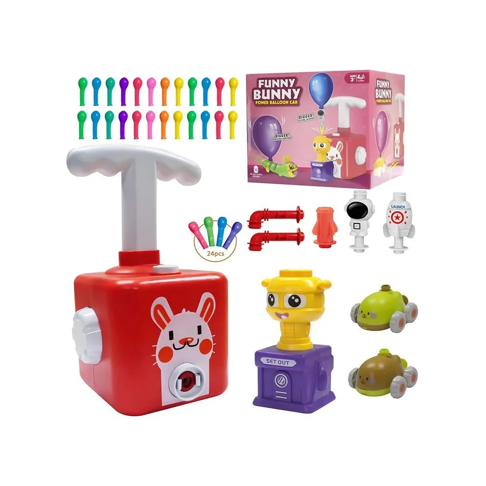 KRÓLIK SAMOCHÓD POJAZD BALONY WYRZUTNIA NA POWIETRZE CZ