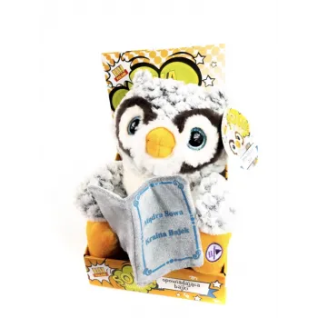 Duża pluszowa Mądra sowa mówi po polsku opowiada bajki G2