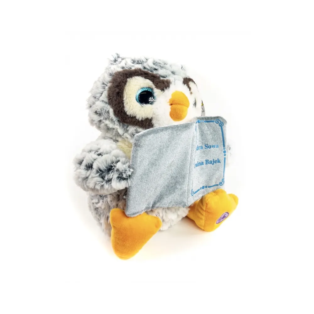 Duża pluszowa Mądra sowa mówi po polsku opowiada bajki G2