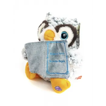 Duża pluszowa Mądra sowa mówi po polsku opowiada bajki G2