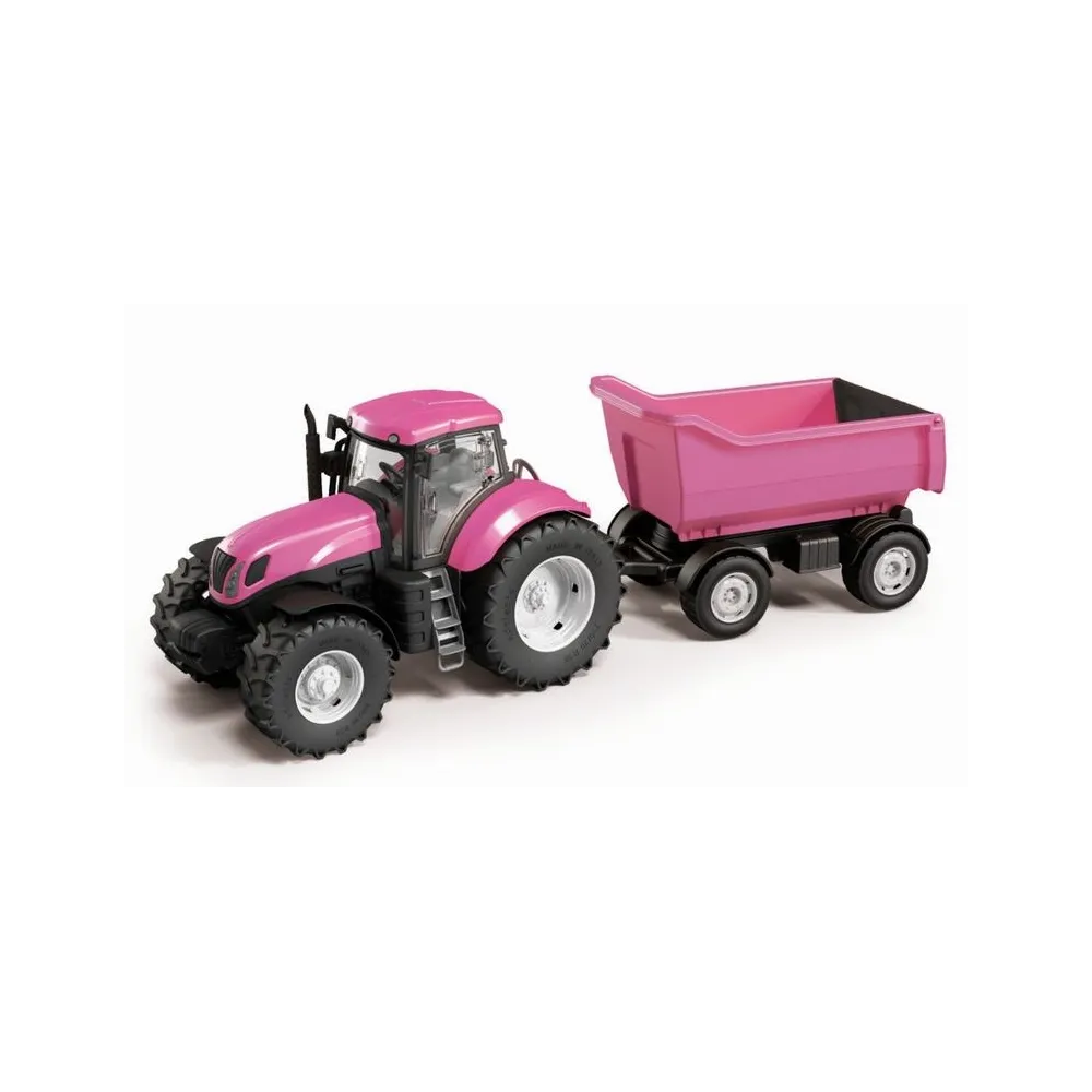 Duży traktor z wywrotką Różowy Adriatic G3