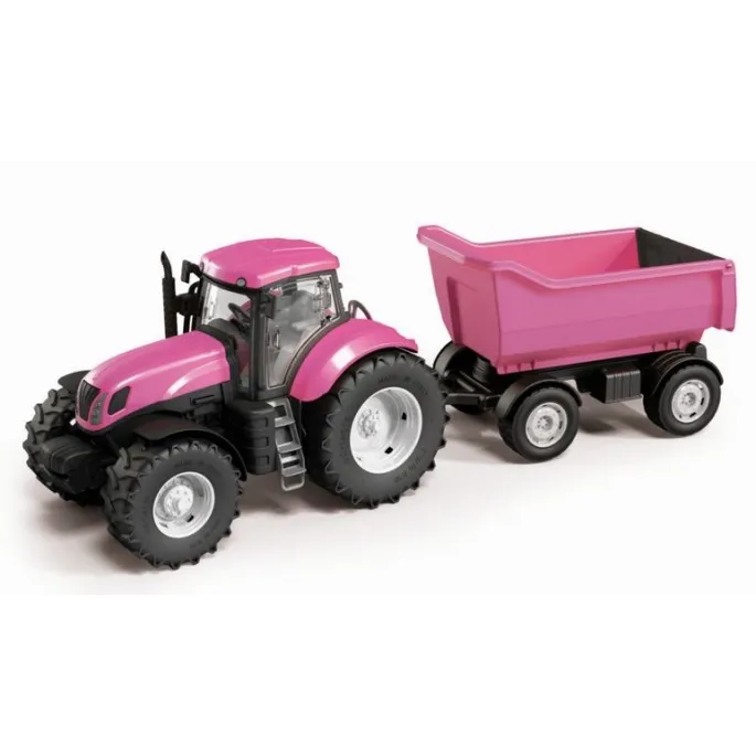 Traktor z wywrotką Adriatic G3 w kolorze różowym