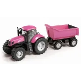 Duży traktor z wywrotką Różowy Adriatic G3
