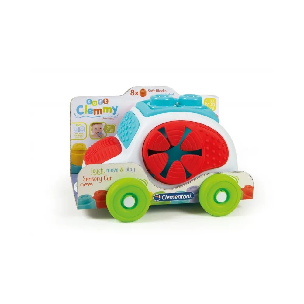 Sensoryczne autko Clemmy schowek na klocki Clementoni G2