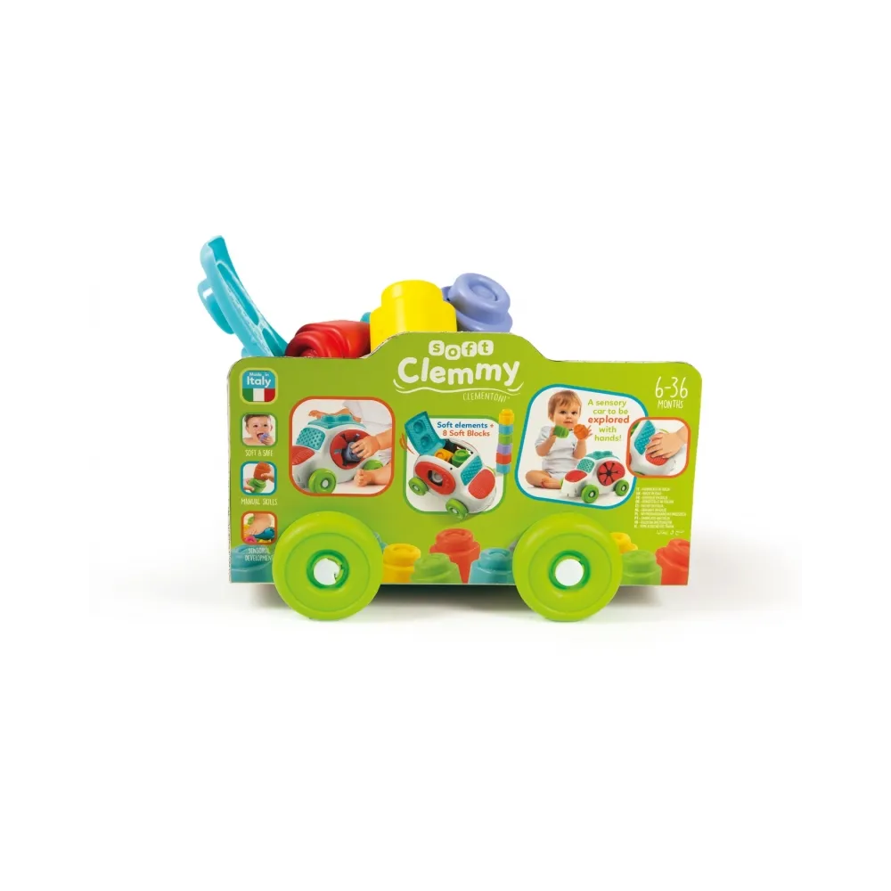 Sensoryczne autko Clemmy schowek na klocki Clementoni G2