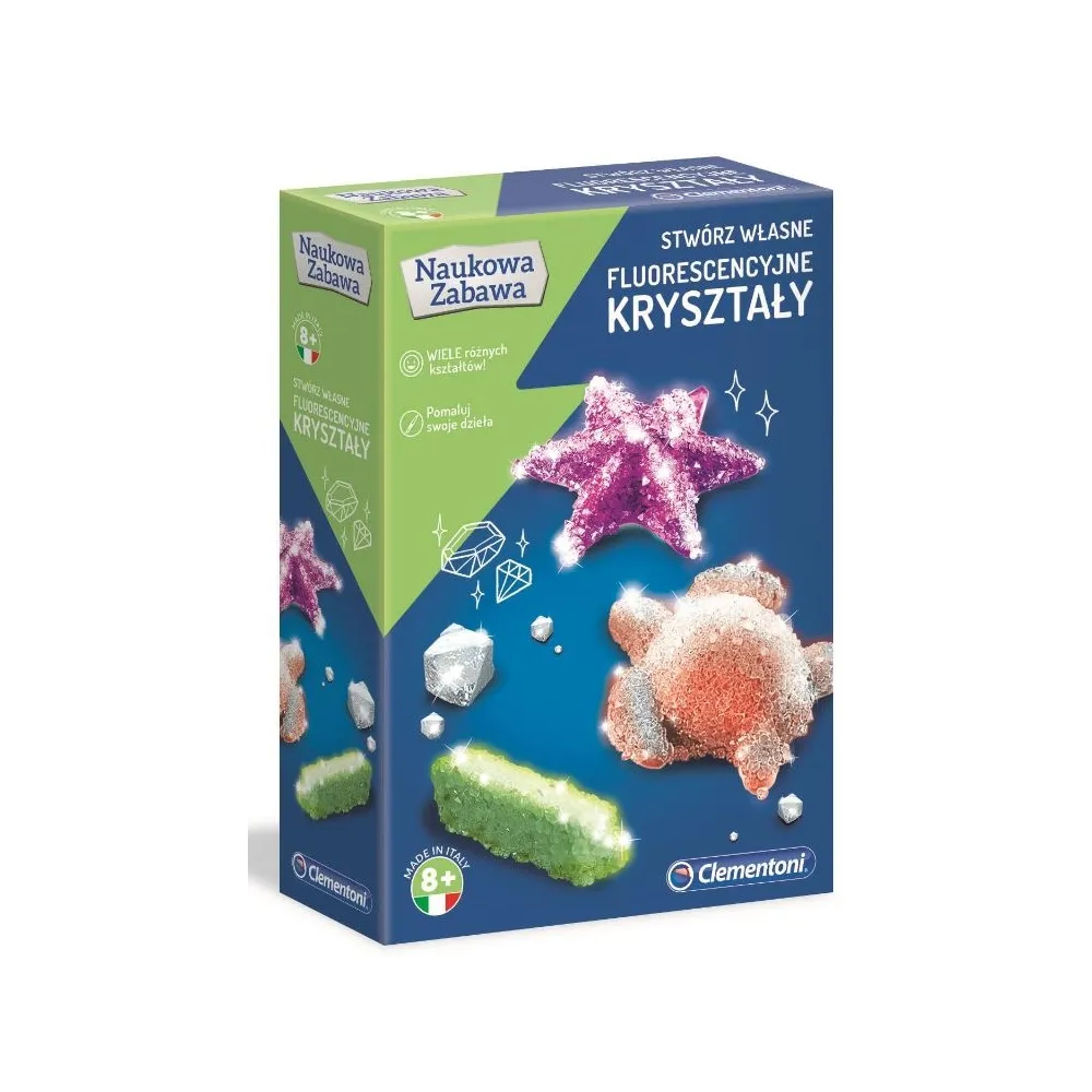 Stwórz własne fluorescencyjne kryształy Clementoni G3