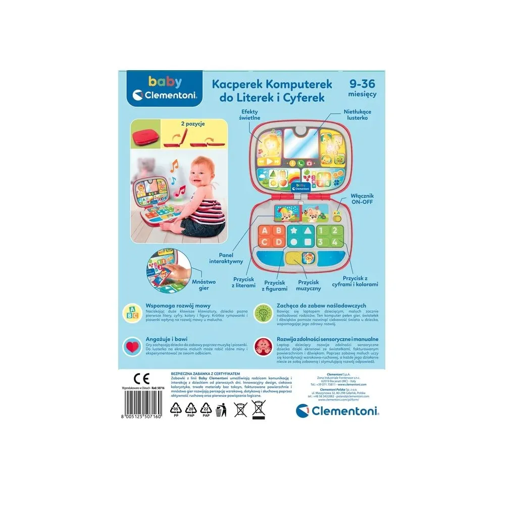 Laptop Kacperek Komputerek uczy polsku G3