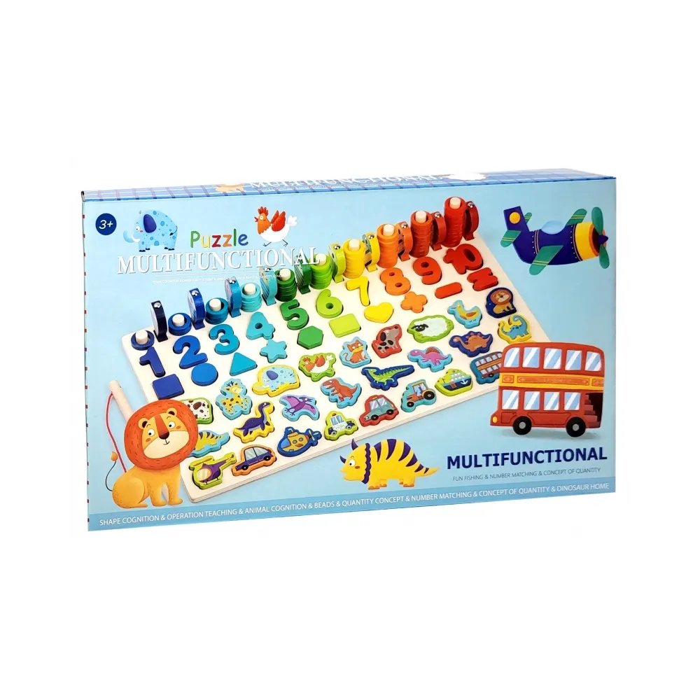 Gra puzzle multifunkcyjne 2 w 1 nauka łowienie rybekCZ