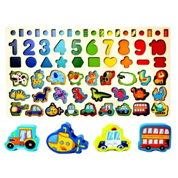 Gra puzzle multifunkcyjne 2 w 1 nauka łowienie rybekCZ