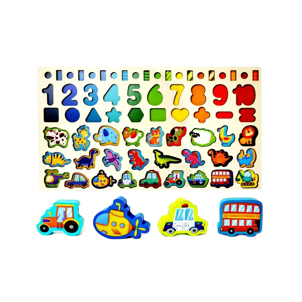 Gra puzzle multifunkcyjne 2 w 1 nauka łowienie rybekCZ