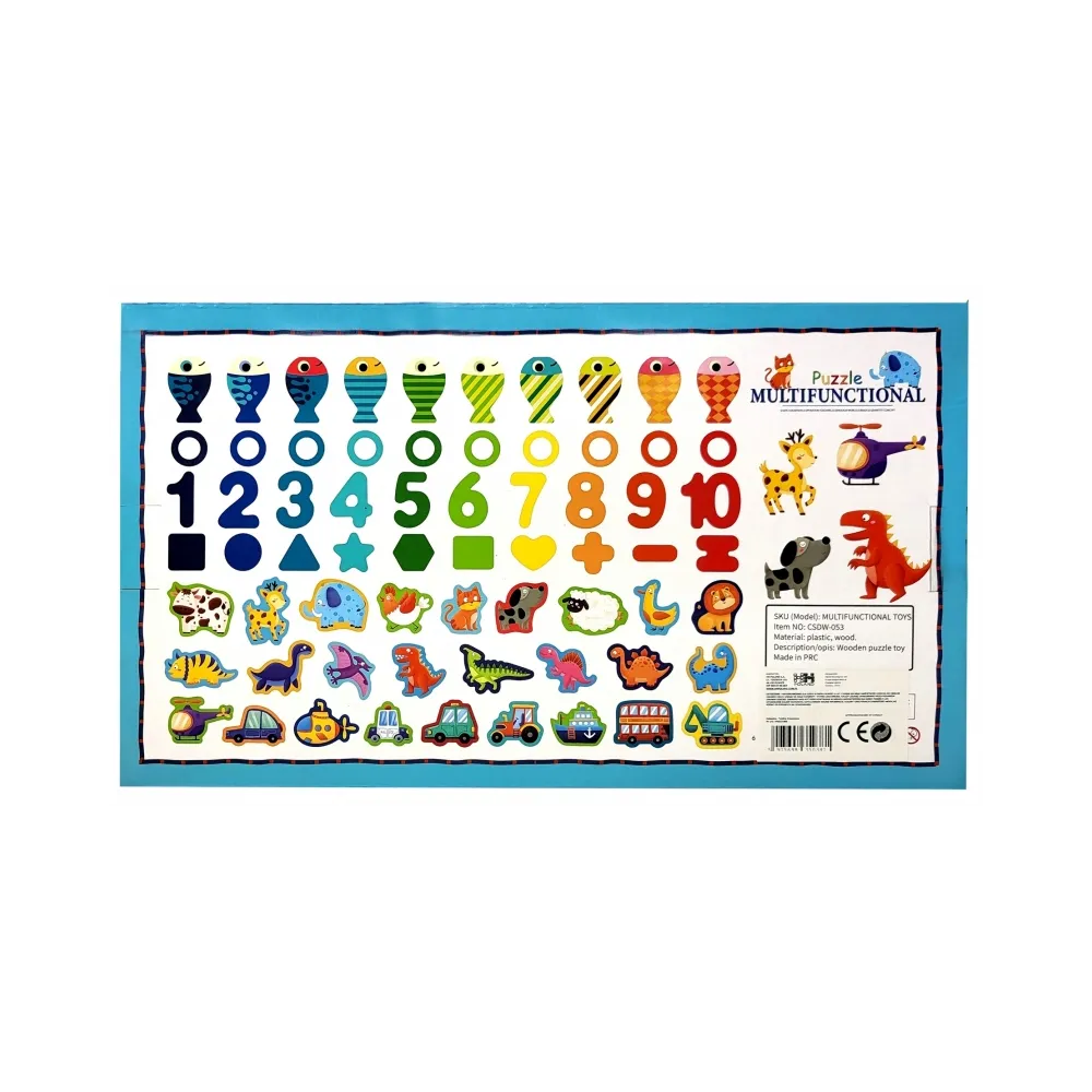 Gra puzzle multifunkcyjne 2 w 1 nauka łowienie rybekCZ