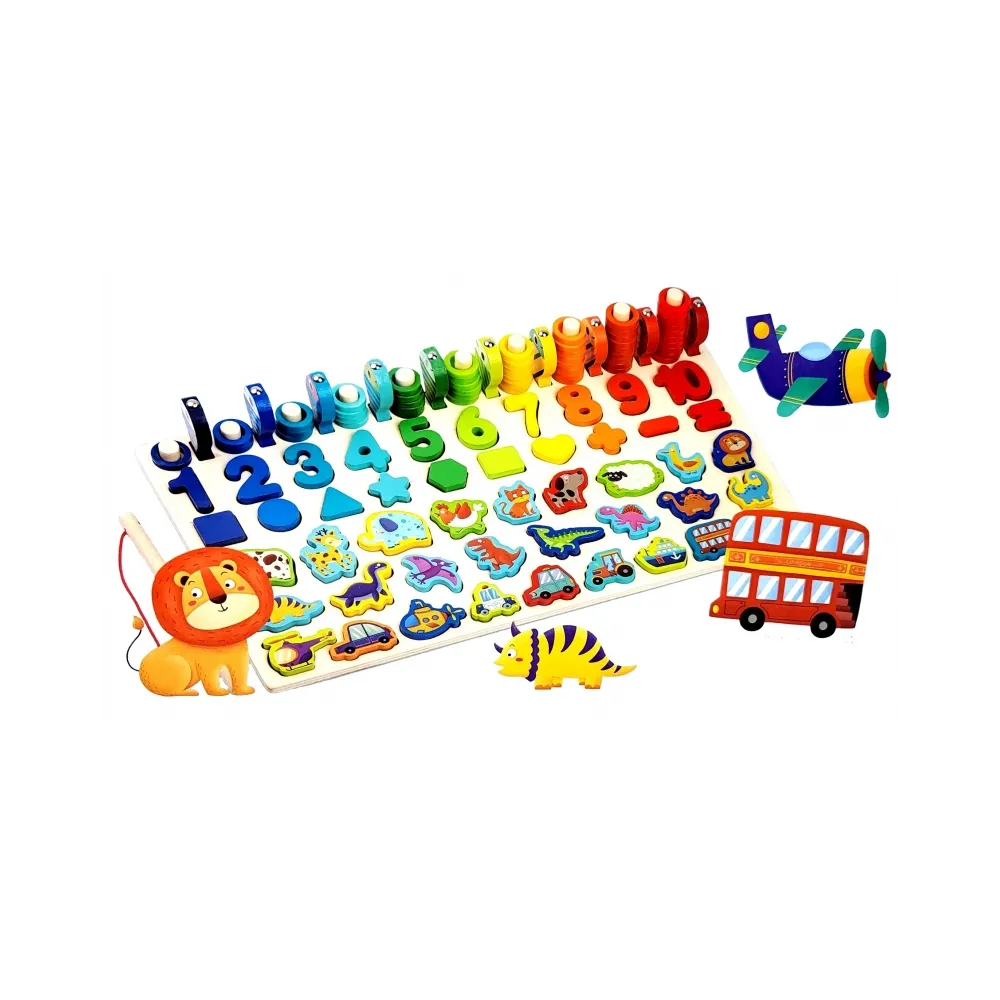 Gra puzzle multifunkcyjne 2 w 1 nauka łowienie rybekCZ