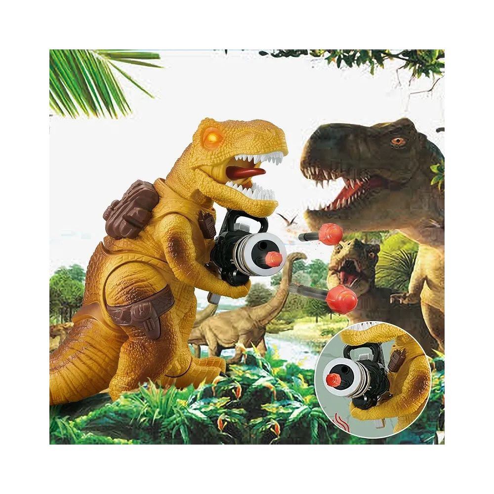 Interaktywny sterowany Dinozaur chodzi strzela ryczy