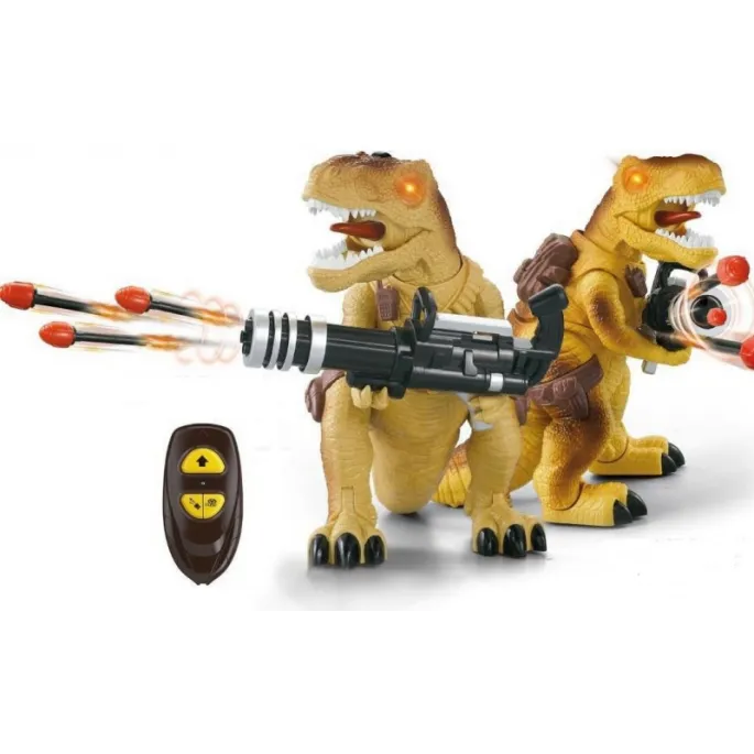 Fascynujący dinozaur z możliwością strzelania strzałkami.