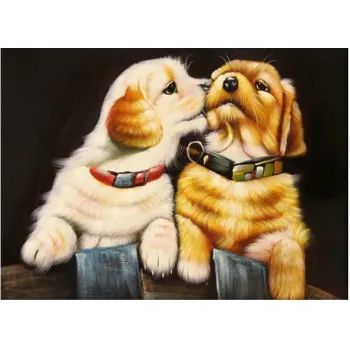 Diamentowa mozaika Haft Diamentowy zakochane pieskiCZ