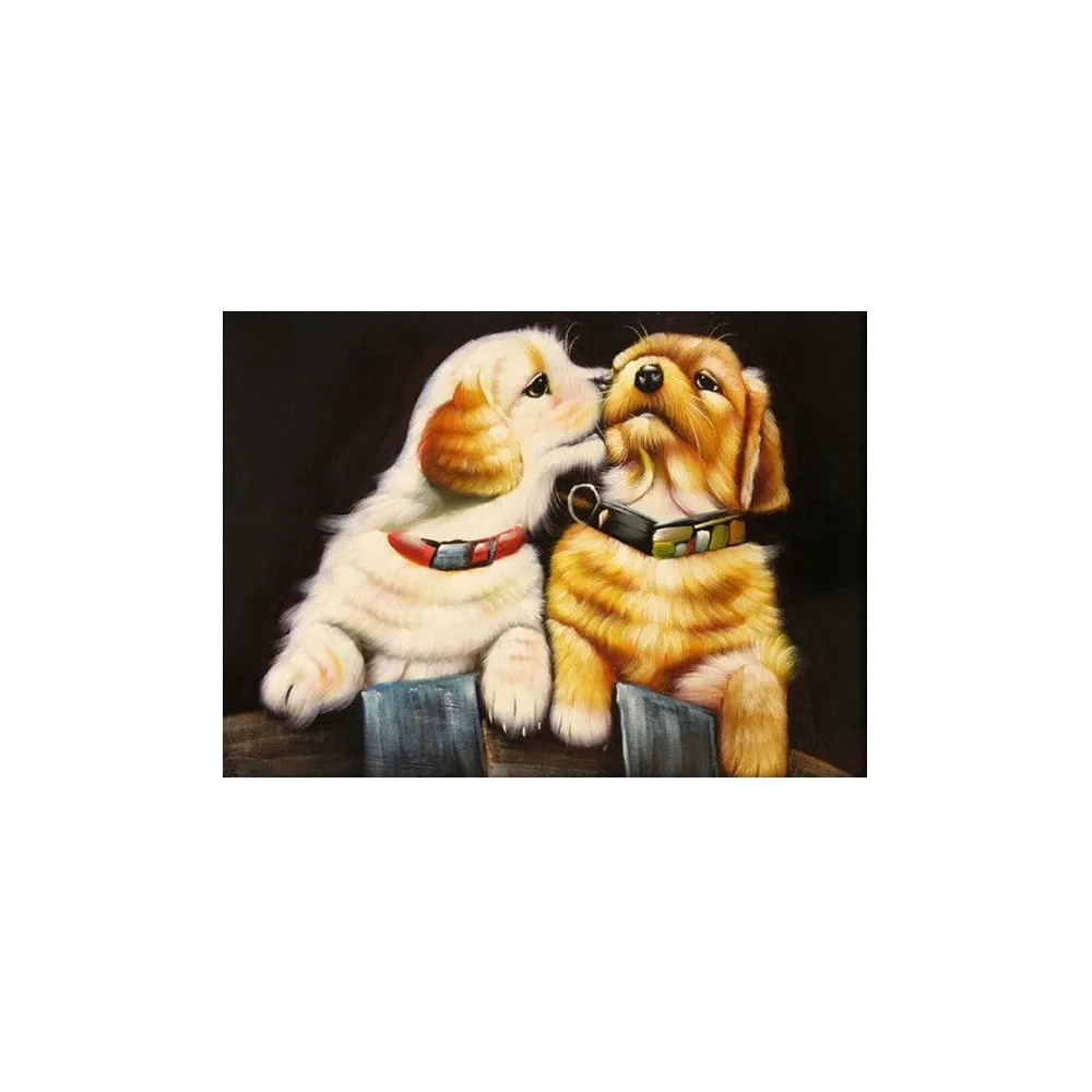Diamentowa mozaika Haft Diamentowy zakochane pieskiCZ