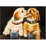 Diamentowa mozaika Haft Diamentowy zakochane pieskiCZ