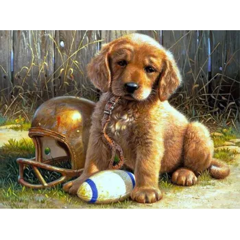 Diamentowa mozaika Piesek Haft DiamentowyCZ