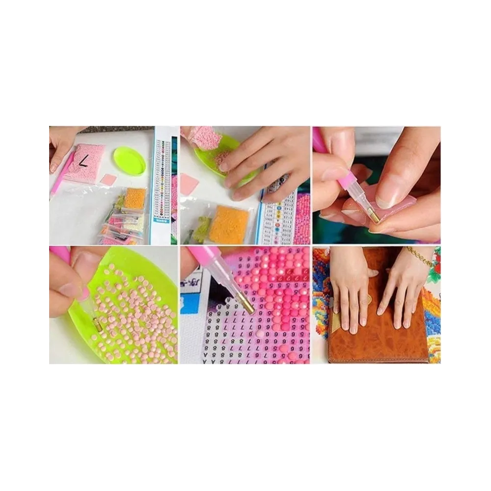 Diamentowa mozaika Haft Diamentowy Dziewczynka i wilkCZ