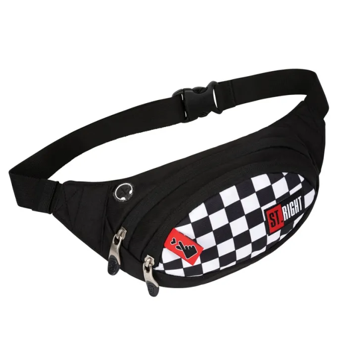 Duża saszetka K-pop Chain w kratę na pasek