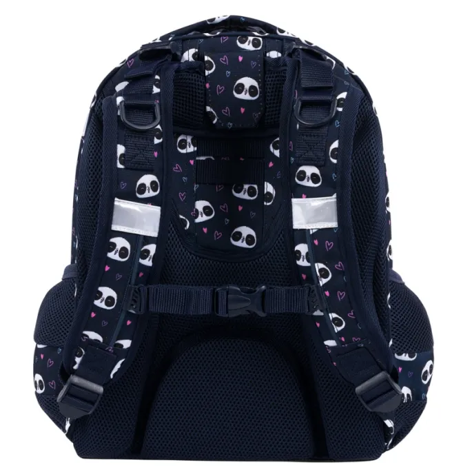 Sztywny tornister szkolny Love Panda w różowym kolorze