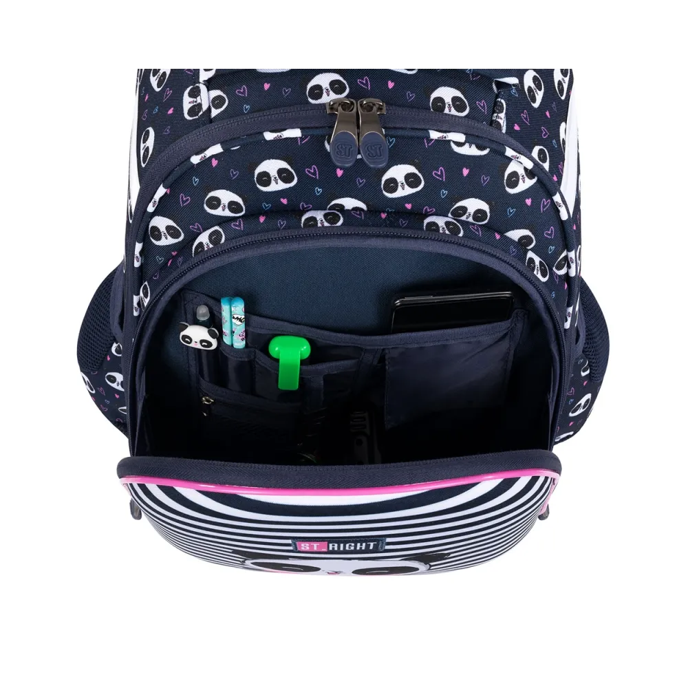 Tornister ergonomiczny Love Panda sztywny kasetonowyCZ