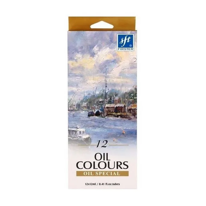 Farby olejne 12 kolorów w tubie 12 ml idealne do malowania.
